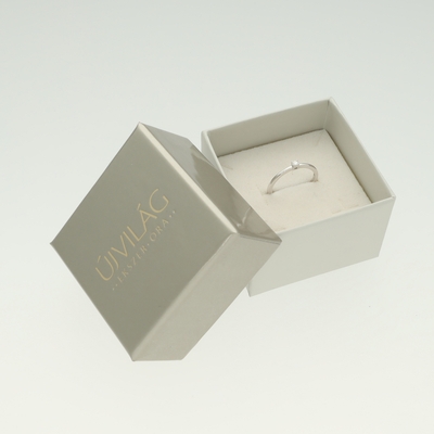 Fehér arany gyűrű 52-es méret (B51489)